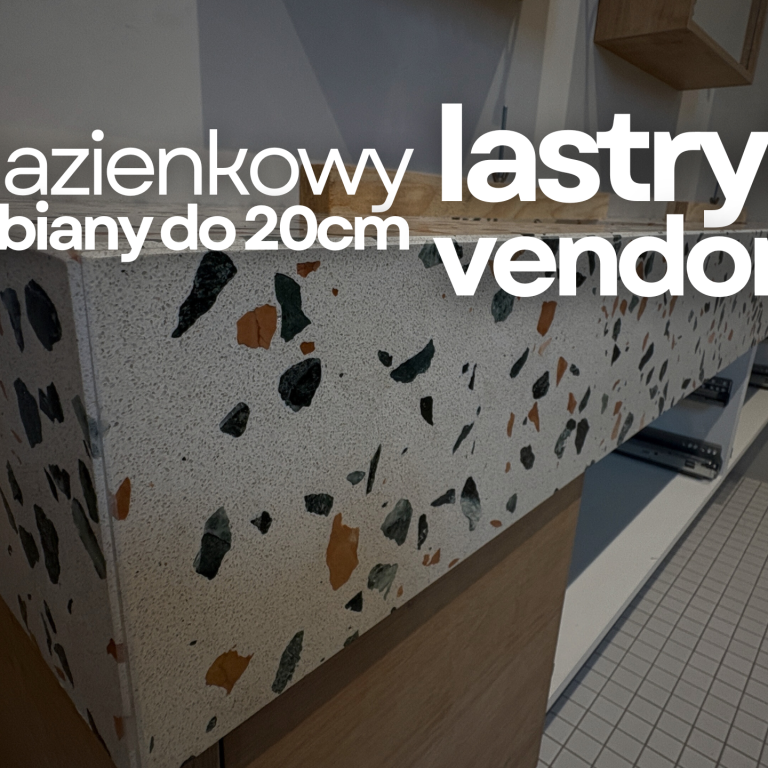 Pogrubiany blat łazienkowy z lastryko Vendome