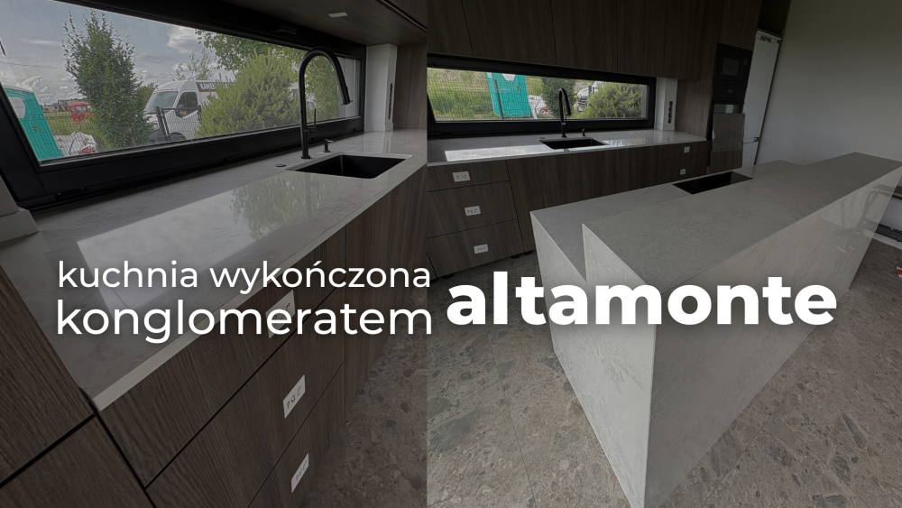kuchnia wykończona konglomeratem Altamonte