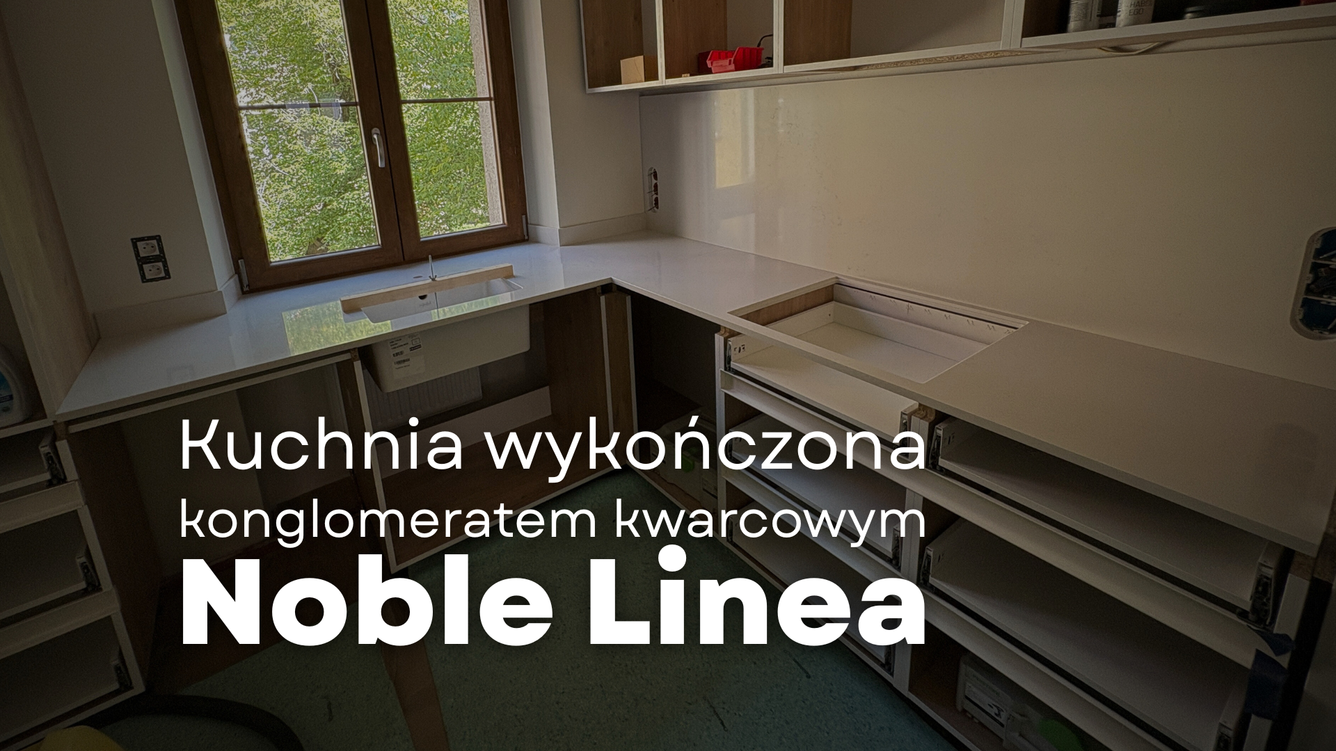 kuchnia wykończona konglomeratem kwarcowym Noble Linea