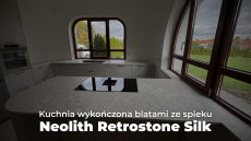 Kuchnia wykończona blatami ze spieku Neolith Retrostone Silk