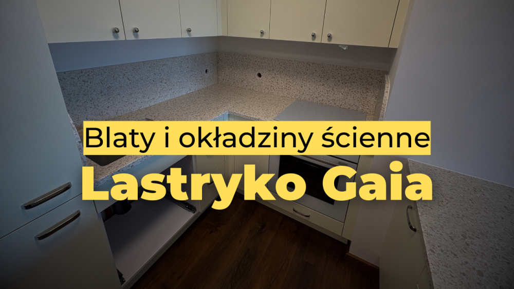 Kuchnia z blatami i okładzinami z lastryko Gaia