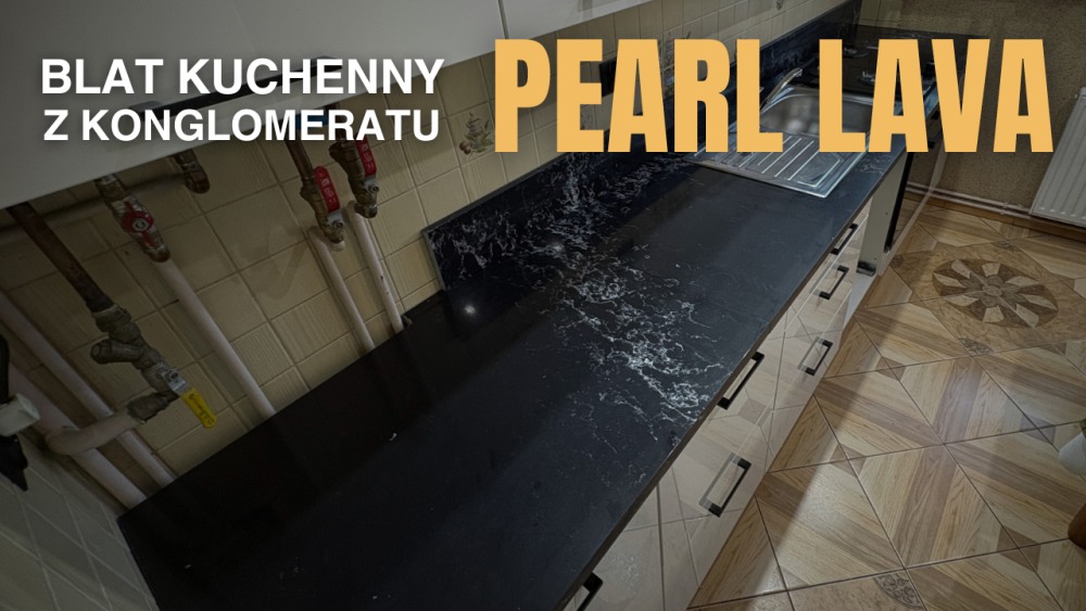 Blat kuchenny z konglomeratu Pearl Lava o grubości 3cm