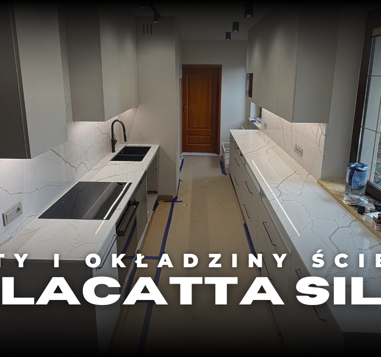 Kuchnia z konglomeratu kwarcowego Calacatta Silva