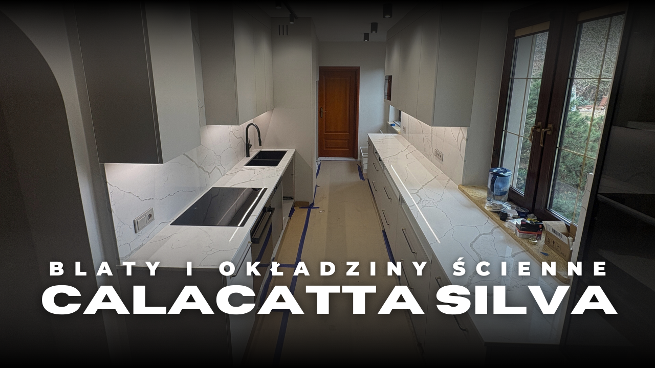 Kuchnia z konglomeratu kwarcowego Calacatta Silva