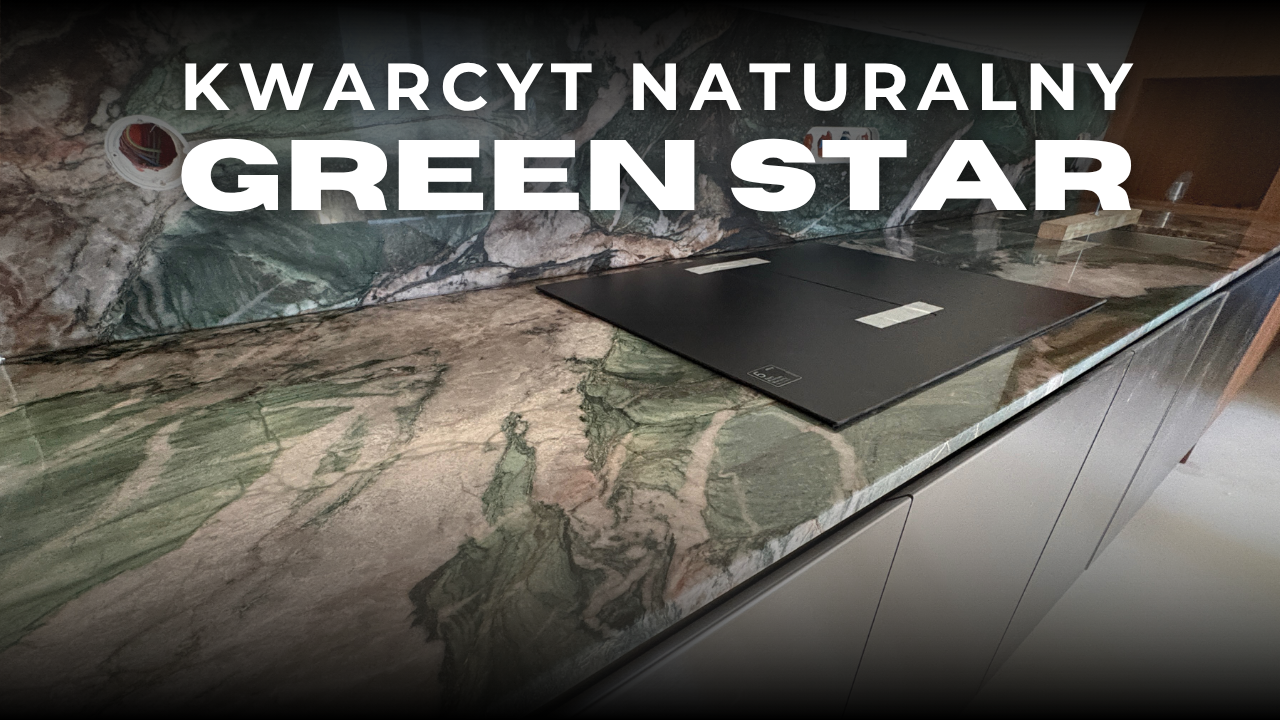 blat i okładzina ścienna - kwarcyt naturalny Green Star