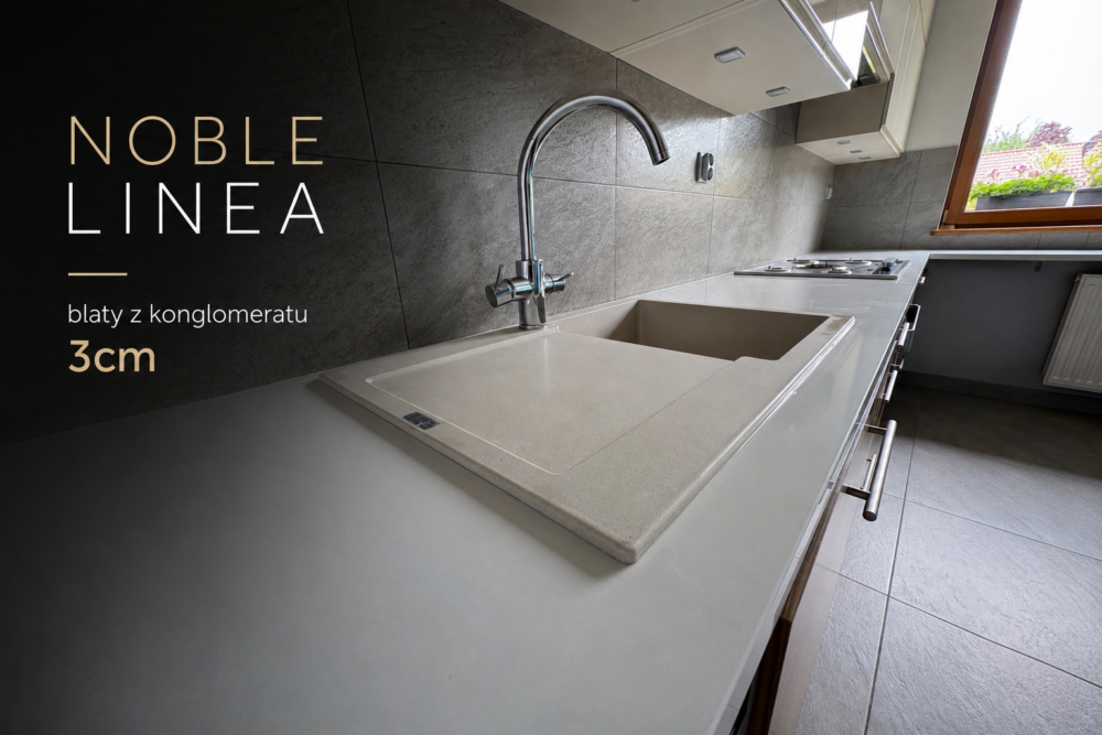 Blaty z konglomeratu Noble Linea o grubości 3cm